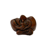 Chinese Natural Bamboo Carved Happy Man Face Display ws3246S