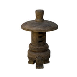 24" Distressed Stone Round Lotus Pattern Stack Lantern Display Art ws4974S