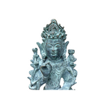 Chinese Rustic Oxidized Patina GuanYin Bodhisattva Metal Buddha Statue GB001S