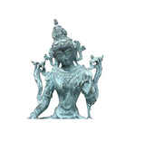 Chinese Rustic Oxidized Patina GuanYin Bodhisattva Metal Buddha Statue GB004S