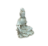 Chinese Handcrafted GuanYin Bodhisattva Tong Style Off White Porcelain Statue GB014S