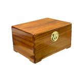 Chinese Medium Brown Rectangular Camphor Wood  Storage Box Chest GB040S