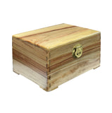 Chinese Tan Brown Rectangular Camphor Wood Storage Box Chest GB043S