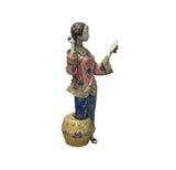 Chinese Porcelain Qing Style Dressing Holding Mirror Lady Figure GB053S