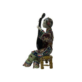 Chinese Porcelain Qing Style Dressing Holding Pipa Lady Figure GB058S