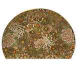 9.5" Handmade Porcelain Charger Plate Golden Flower Graphic GB080S