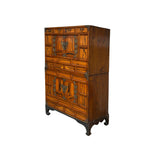Oriental Korean Style Brown Hardware Drawers Accent Storage Cabinet GB161S