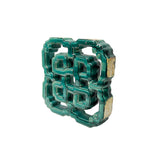 Chinese Eternal Knot Green Mix Glaze Wall Floor Clay Tile GB223S