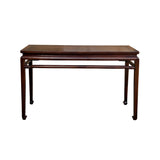 Vintage Oriental Brown Stain Ming Style Simple Altar Console Table GB241S