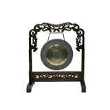 Chinese Distressed Brown Cloud Scroll Wood Gong Display Rack GB251S