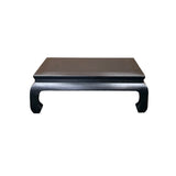 Dark Brown Black Curve Legs Rectangular Kang Low Coffee Table Stand GB255S
