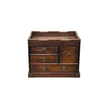 Oriental Small Drawer Burl Pattern Accent Treasure Chest Box GB265S