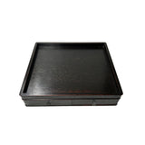 Oriental Small Drawers Dark Brown Rectangular Accent Treasure Chest Box GB282S