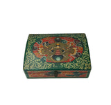Oriental Rectangular Green Color Kirin Dragon Accent Box GB607S