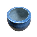 Vintage Mottled Blue Powder Marks Porcelain Round Pot Planter GB616S