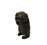 Vintage Handcrafted Bixie Pixiu Mythical Wings Bamboo Display Art Figure GB635S