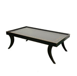 Vintage Black Slayed Legs Rectangular Low Coffee Table GB679S