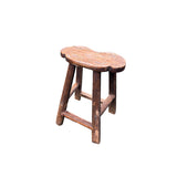 Vintage Rustic Unique Shape Four Legs Wood Stool Side Table GB699S