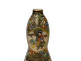 Vintage Asian Gourd Shape Artistic Intricate Graphic Porcelain Mini Vase Art GB701S