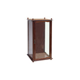 Vintage Square Brown Frame Glass Door Display Case Box GB723S