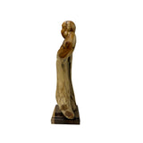 Natural Cypress Wood Root Carved Artistic Happy Buddha Figure GB730S