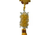 Golden Yellow Clear Resin Crystal Cut Beads Tassel Art GB742S