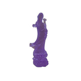 Light Purple Crystal Glass Standing Ru Yi Bodhisattva Kwan Yin Statue GB745S