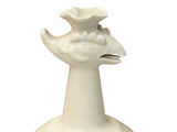 Vintage Off White Bird Head Mouth Ceramic Art Vase GB794S