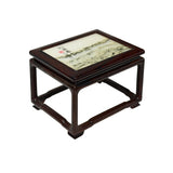 Rectangular Dream Stone Inlaid Rosewood Slender Legs Display Stand GB815S
