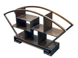 Large Size Chinese Dark Brown Fan Shape Display Curio Stand Easel GB822S