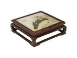 Square Dream Stone Inlaid Rosewood Slender Legs Display Stand GB830S