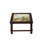 Square Dream Stone Inlaid Rosewood Round Legs Display Stand GB838S