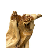 Cypress Root Wood Carved Irregular Happy Buddha Statue Artistic Figure GB844S