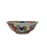Vintage Oriental Imari Octagonal Palette Graphic Porcelain Bowl Art GB855S