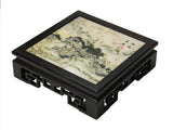 Square Dream Stone Inlaid Rosewood Geometric RuYi Display Stand GB862S
