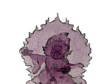 4" Amethyst Purple Crystal Glass Tibetan Guardian Deity Figure GB884S