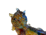 Mixed Color Crystal Glass Mythical Pixiu Fengshui Art Figure GB891S