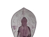 Crystal Glass Amethyst Purple Gautama Amitabha Shakyamuni Statue GB896S