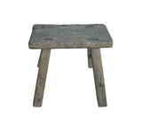 Rustic Raw Rough Wood Grain Rectangle Slim Stool Bench Side Table JK330S #12