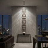 78.5" Narrow Long Rectangular Plain Wood Geometric Pattern Wall Panel ws4139S