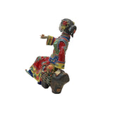 Chinese Oriental Porcelain Qing Style Dressing Birds Lady Figure ws3140S