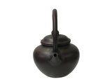 Chinese Handmade Dark Brown Zisha Clay Arch Handle Display Teapot Art GB778S