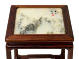 Square Dream Stone Inlaid Rosewood Slender Legs Display Stand GB788S