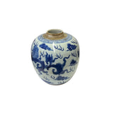 Oriental Artistic Dragon Small Blue White Porcelain Ginger Jar ws3334S