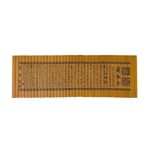 Preface to Lanting Poem Engravement Bamboo Strips Scroll