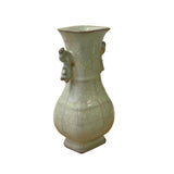 Chinese Ceramic Crackle Pattern Light Celadon GuanWare Vase ws3169S