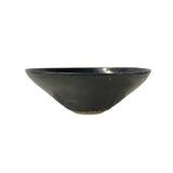 Chinese Ware Brown Black Glaze Graphic Ceramic Bowl Cup Display ws3158S
