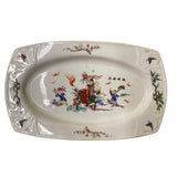 Chinese Off White Porcelain Kirin Kids Rectangular Display Plate ws3192S