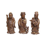 Chinese Fine Bronze Metal SanXing ( 3 Deities ) Fu Lu Shou Statue Set cs3865S