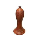Handmade Orange Multi-Layer Lacquer Abstract Pattern Wood Vase Display cs5481S